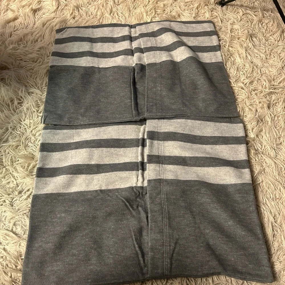 Restoration Hardware Pair of Shams RH Teen Gray Striped nwot